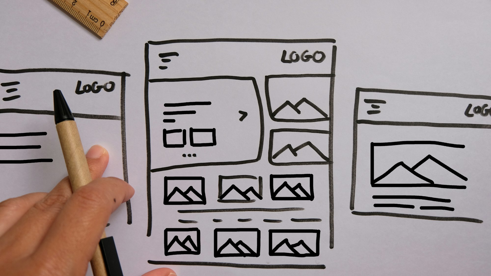 website design wireframe